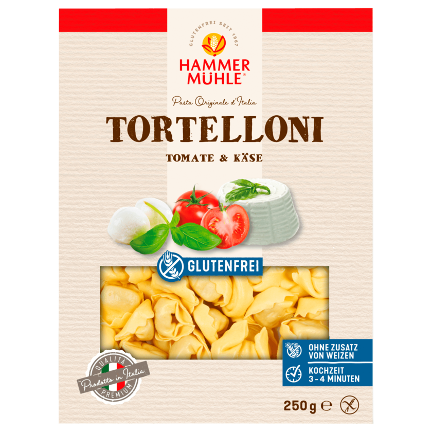 Hammermühle Tortelloni Tomate & Käse glutenfrei 250g
